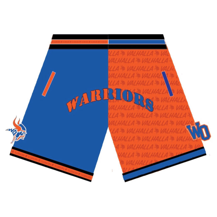 West Orange Football Shorts (MID THIGH CUT)