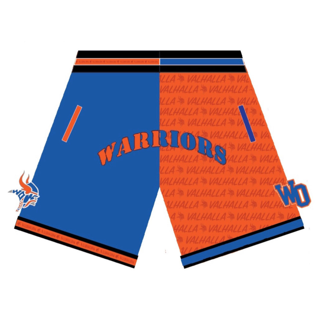 West Orange Football Shorts (MID THIGH CUT)